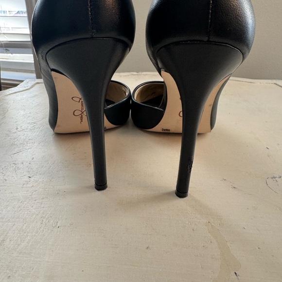 Black Leather D’Orsay Heels - Picture 4 of 6